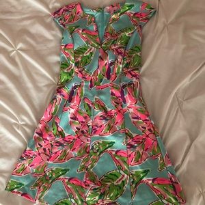 Lilly Pulitzer Pink and Green Floral Dress